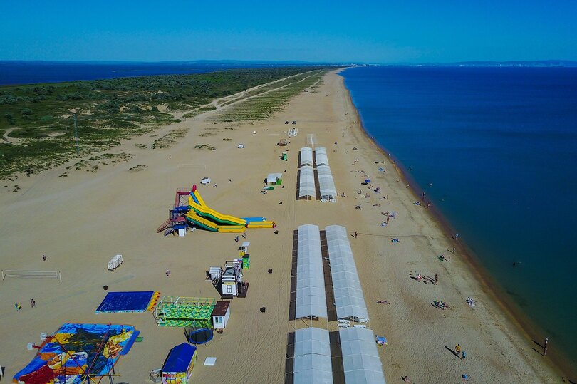 Песчаные пляжи в станице Благовещенской