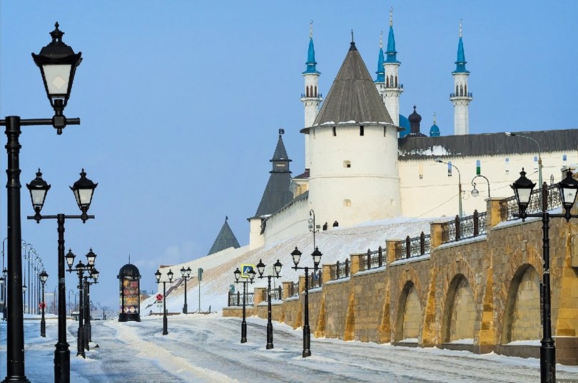 Казанский кремль в разное время года